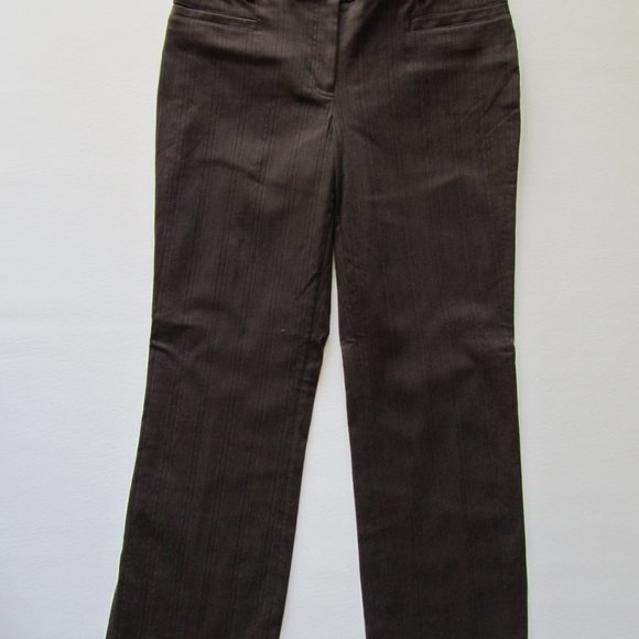 New Women’s Dalia Collection Brown Petite Straight Leg Pants size 10P - Picture 2 of 15